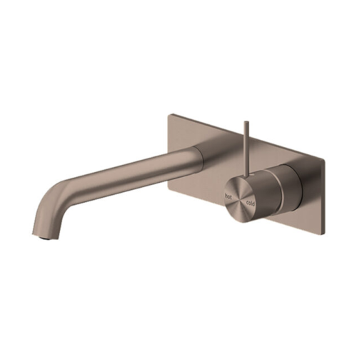 Nero Mecca Wall Basin / Bath Mixer Handle Up 230mm With Universal Body