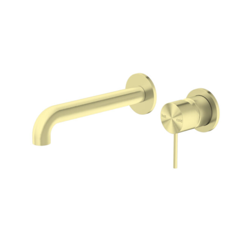 Nero Mecca Wall Basin / Bath Mixer Separate Back Plate 230mm With Universal Body