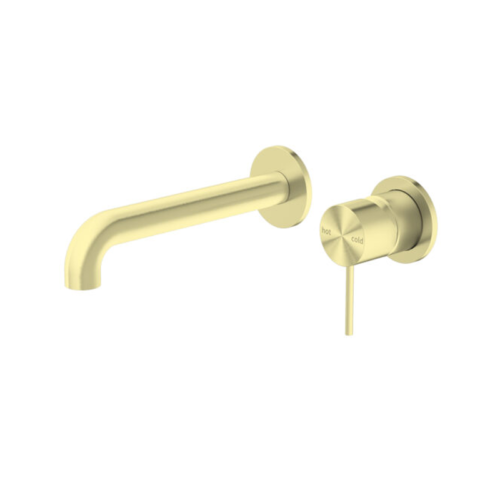 Nero Mecca Wall Basin / Bath Mixer Separate Back Plate 120mm With Universal Body