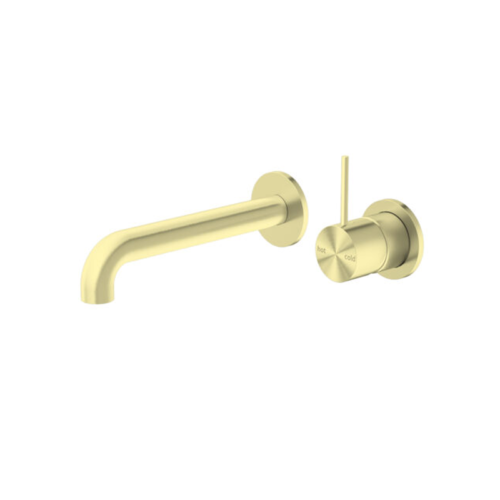 Nero Mecca Wall Basin / Bath Mixer Separate Back Plate Handle Up 120mm With Universal Body