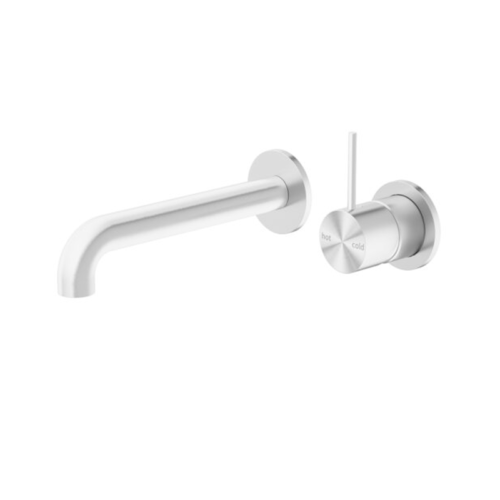 Nero Mecca Wall Basin / Bath Mixer Separate Back Plate Handle Up 230mm With Universal Body