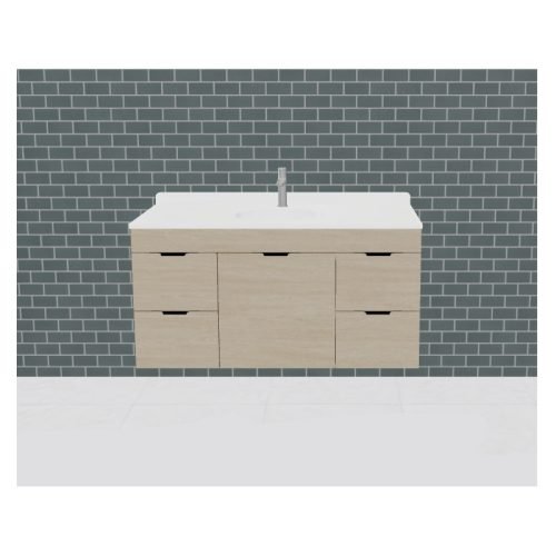 Timberline Bargo Wall Hung Vanity With Silk Surface Top & Under Counter Basin