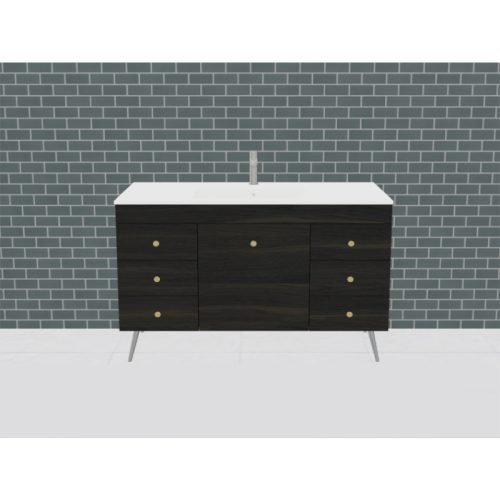 Timberline Bargo on Legs Vanity With Haven Matt Dolomite Top