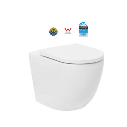 Johnson Suisse Gemelli Wall Faced Rimless Pan With Seat