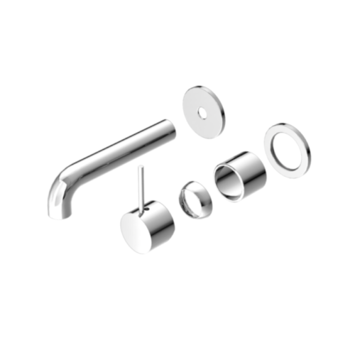 Nero Mecca Wall Basin / Bath Mixer Separate Back Plate Handle Up 260mm Trim Kit Only