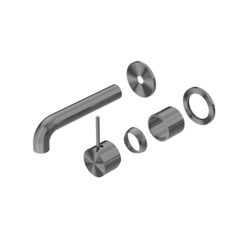 Nero Mecca Wall Basin / Bath Mixer Separate Back Plate Handle Up 230mm Trim Kit Only