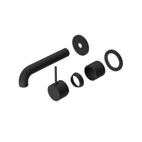 Nero Mecca Wall Basin / Bath Mixer Separate Back Plate Handle Up 185mm Trim Kit Only