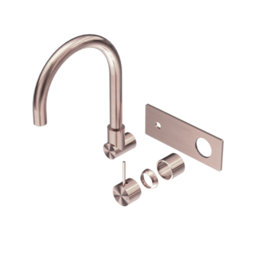 Nero Mecca Wall Basin / Bath Mixer Handle Up Swivel Spout Trim Kit Only