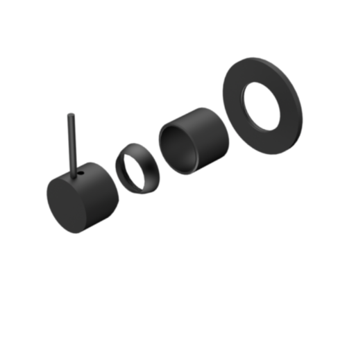Nero Mecca Shower Mixer Handle Up  80mm Plate Trim Kit Only
