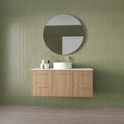 Marquis Hamilton Wall Hung Vanity With Above Counter Basin Timber Top