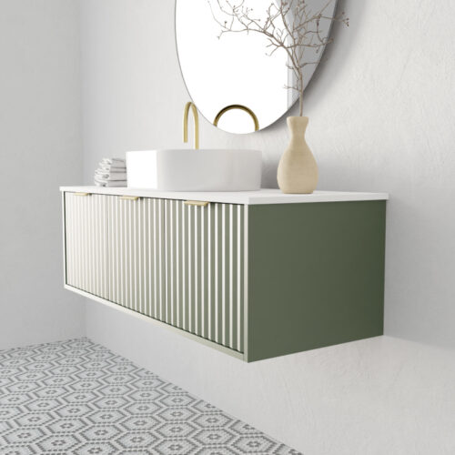 Marquis Peak Wall Hung Vanity With Above Counter Basin Vasari Top