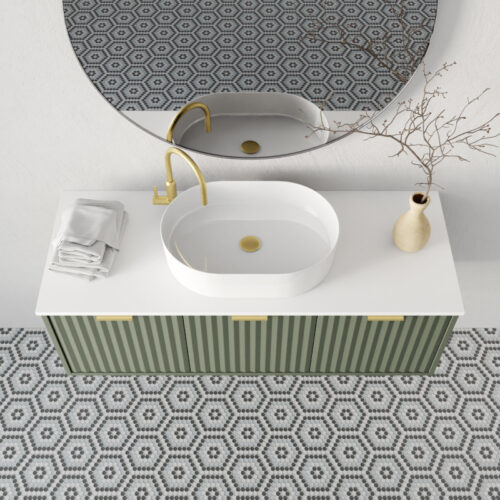 Marquis Peak Wall Hung Vanity With Above Counter Basin Symphony Top