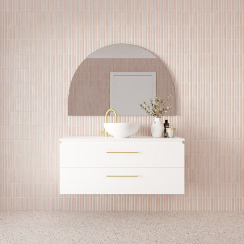 Marquis Riviera Wall Hung Drawer Only Vanity With Above Counter Basin Timber Top