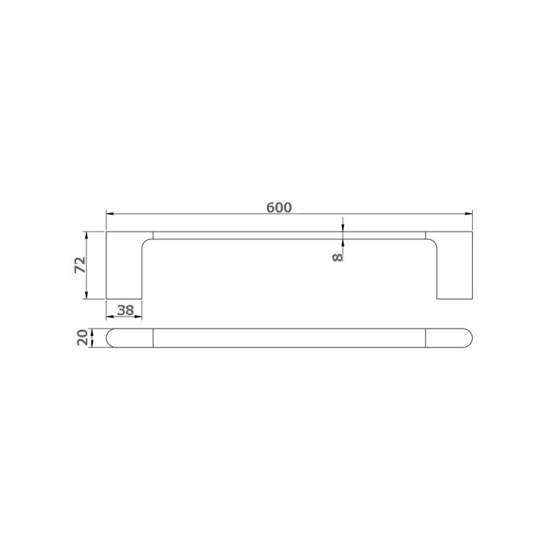 buk-kompakt-rund-single-towel-rail-600mm_specs
