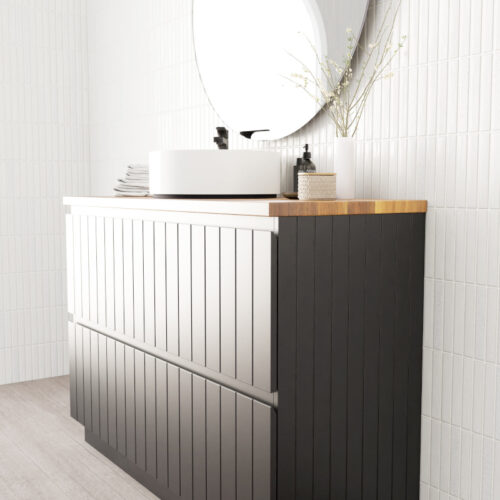 Marquis Nelson On Kick Vanity With Above Counter Basin Timber Top