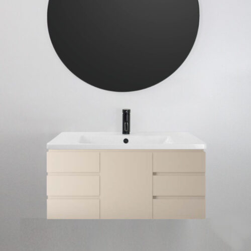Marquis Riviera Wall Hung Door And Drawer Vanity With Nova Acrylic 25mm Top
