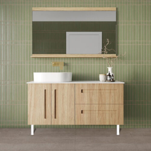 Marquis Gold On Legs Door & Drawer Vanity With Above Counter Basin Timber Top