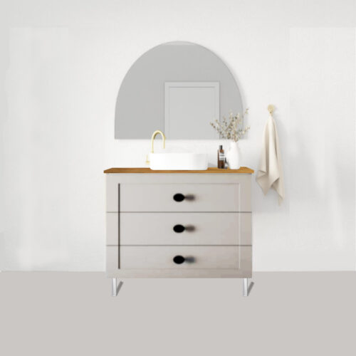 Marquis Provincial On Legs Drawer Only Vanity Above Counter Basin Timber Top
