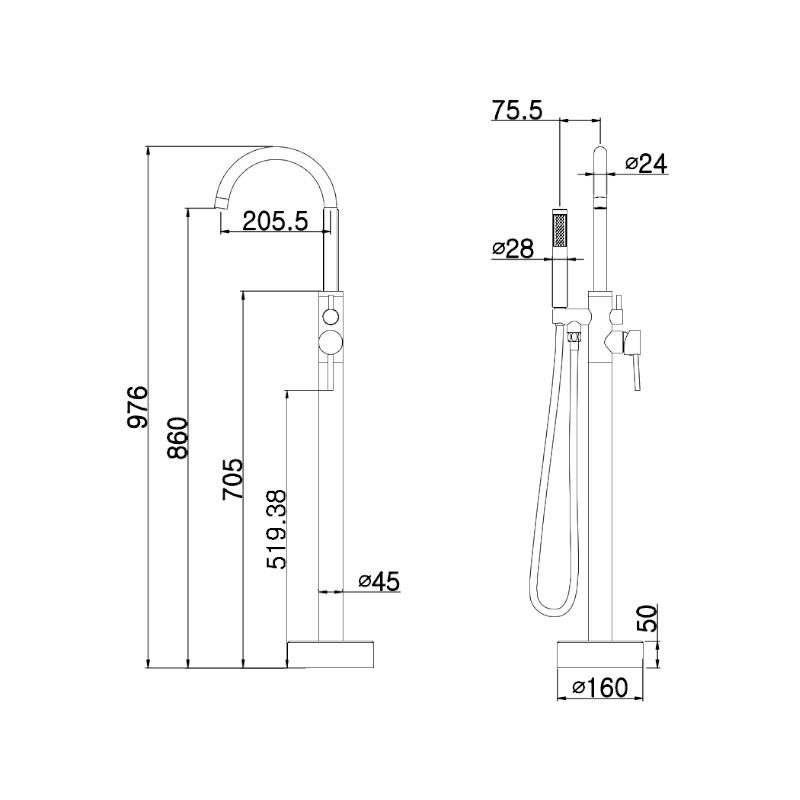millennium-cioso-bath-filler-with-handshower_specs
