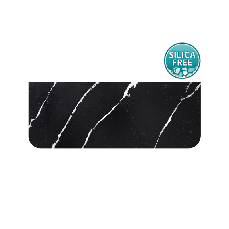 Nero Vena Silica Free Stone Vanity Benchtop, Curved Full Depth_1
