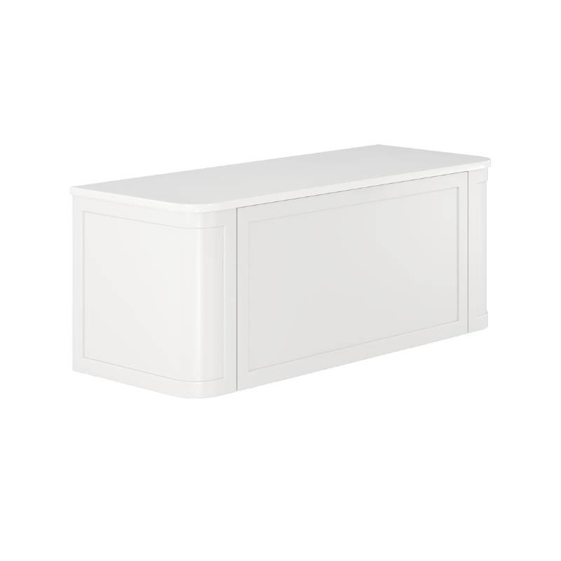 Mila Curved Satin White 3
