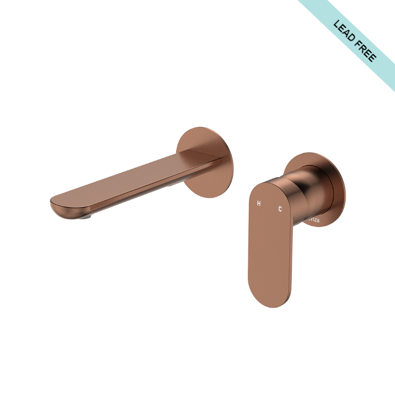 fienza-empire-slim-basin-bath-wall-mixer-set-round-plates-160mm-outlet_234104CO-LF_BrushedCopper