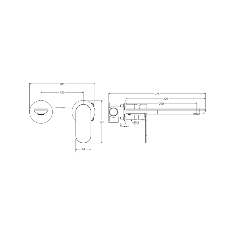 fienza-empire-slim-basin-bath-wall-mixer-set-round-plates-200mm-outlet_specs