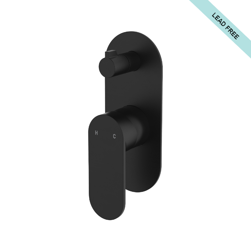 fienza-empire-slim-wall-diverter-mixer-large-oval-plate-vertical_234102B-LF_MatteBlack
