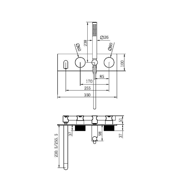 nero-opal-progressive-shower-system-230mm-with-spout-universal-body_specs