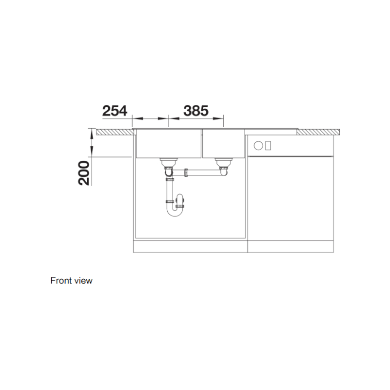 Blanco_Naya_1_&_34_Bowl_Sink_With_Drainer_Front_526830