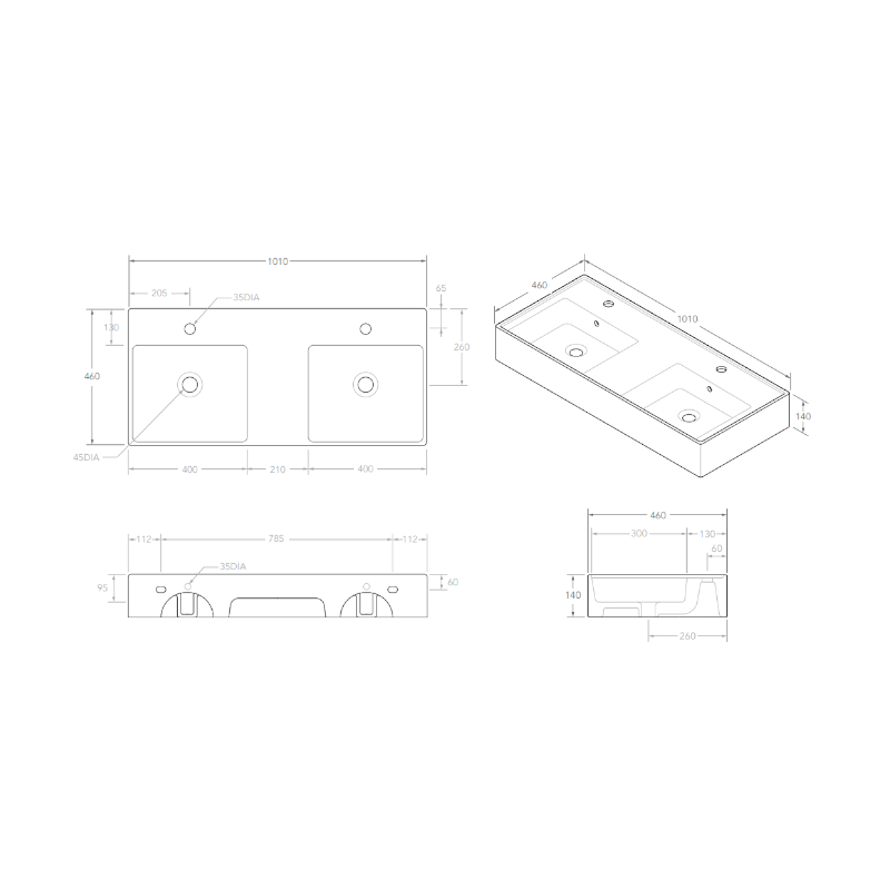 adp-teorema-1000-wall-hung-basin-doublebowl_specs