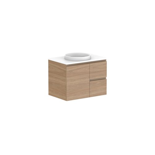 ADP Glacier Pro Door & Drawer Twin Vanity With Durasein Solid Surface