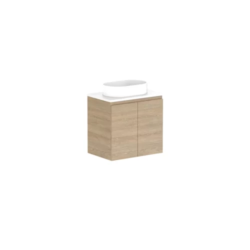 ADP Glacier Pro Ensuite All Door Twin Wall Hung Vanity with Caesarstone Mineral Top