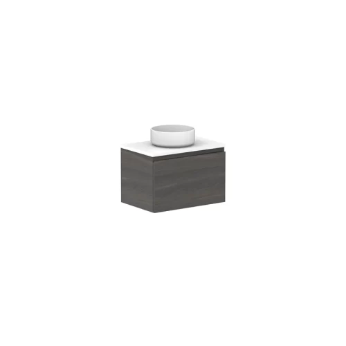 ADP Glacier Pro Ensuite All Drawer Slim Wall Hung Vanity with Caesarstone Mineral Top