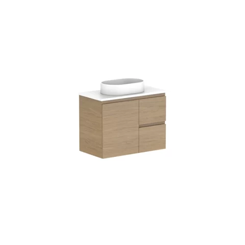 ADP Glacier Pro Ensuite Door & Drawer Twin Wall Hung Vanity with Caesarstone Mineral Top