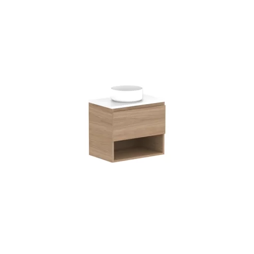 ADP Glacier Pro Ensuite Shelf Slim Wall Hung Vanity with Durasein Solid Surface