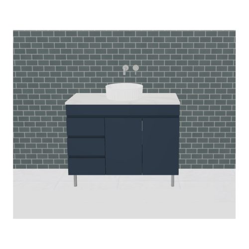Timberline Bargo on Legs Vanity with SilkSurface Top & Above Counter Basin