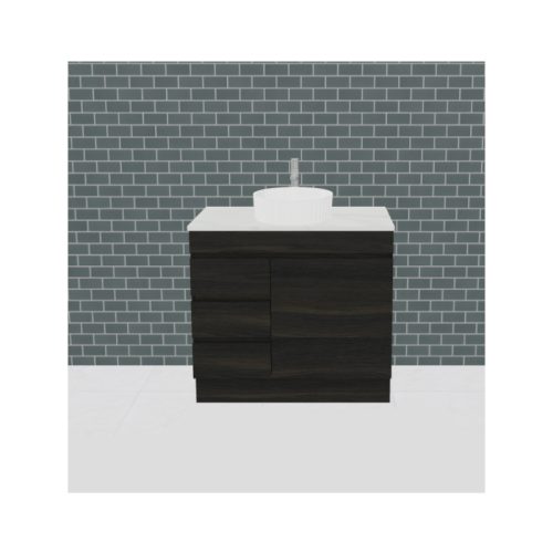Timberline Bargo Floorstanding Vanity with SilkSurface Top & Above Counter Basin