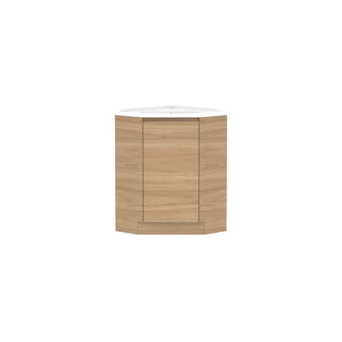 ADP Glacier Pro Corner Floor Mount Vanity with Cast Marble Top