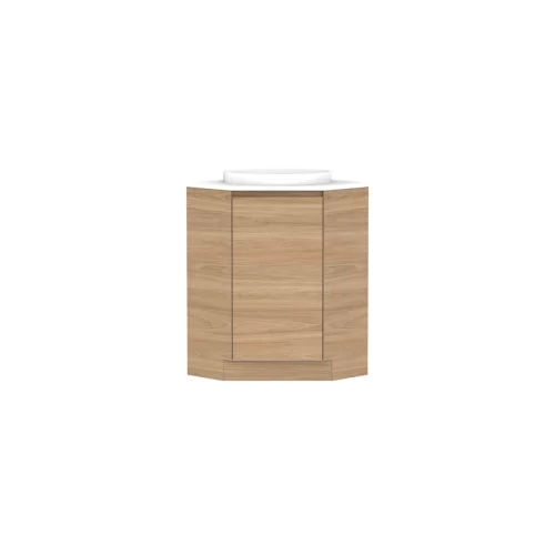 ADP Glacier Lite Corner Floor Mount Vanity with Cherry Pie Benchtop