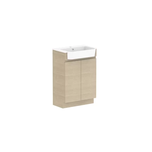 ADP Glacier Pro Semi-Recessed All Door Trio Floor Mount Vanity with Cast Marble Top
