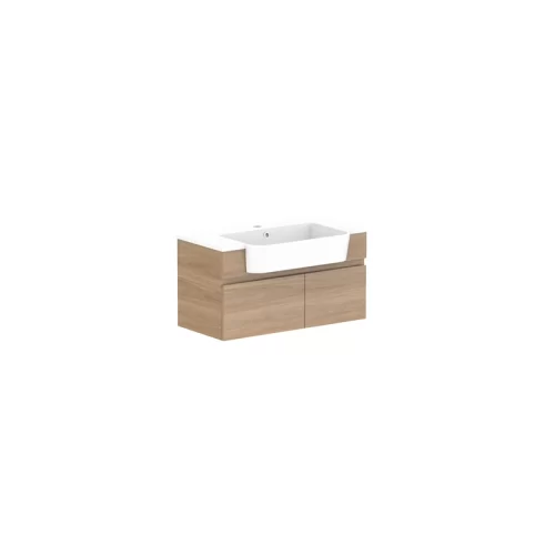 ADP Glacier Pro Semi-Recessed Slim Wall Hung Vanity with Cast Marble Top