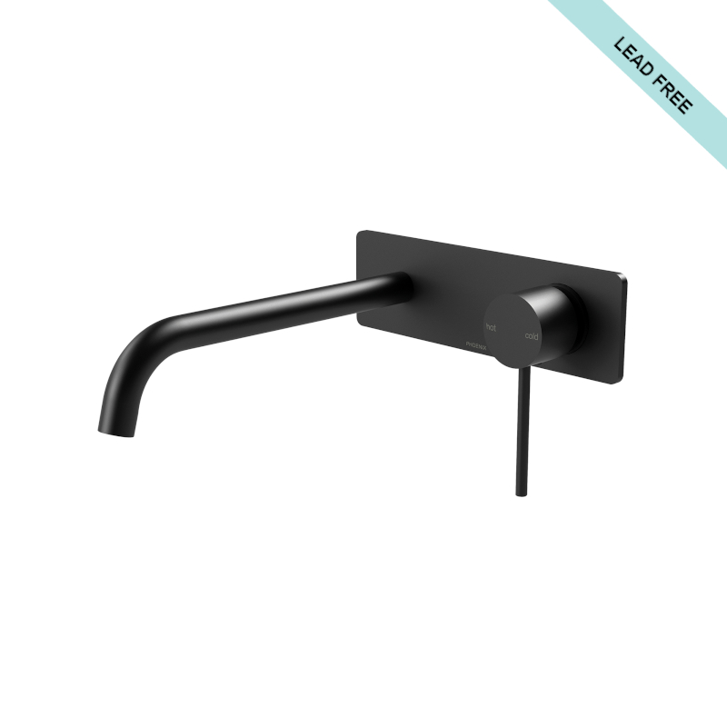 Phoenix Vivid Slimline Wall Basin Mixer Set 230mm - Complete Kit