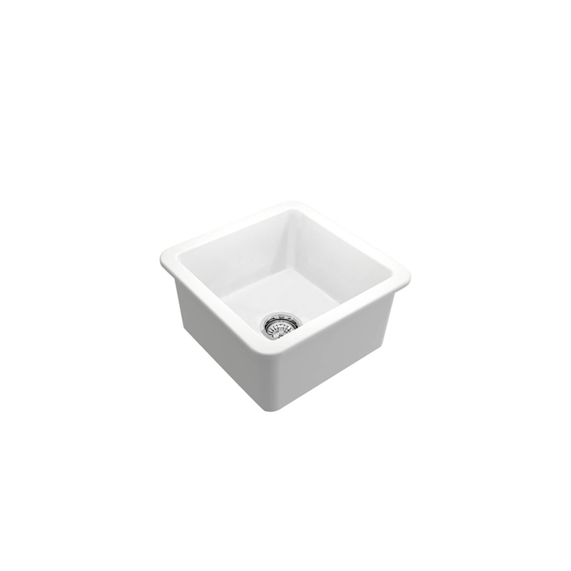 Turner Hastings Cuisine 46 x 46 Inset - Undermount Fine Fireclay Sink Matte White