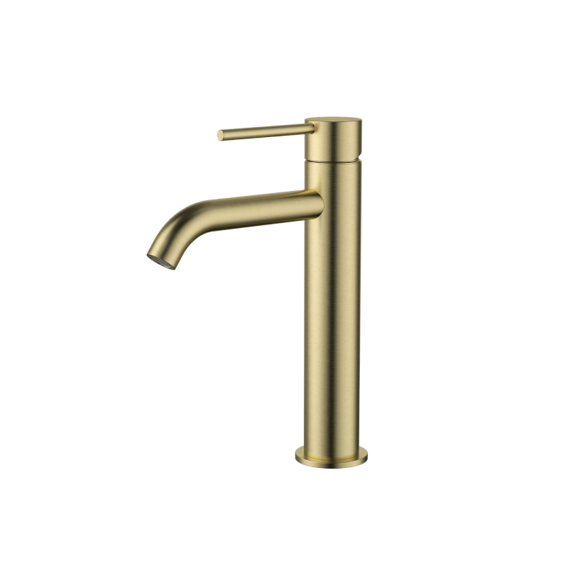 Modern National Star Mini Mid-Rise Basin Mixer Curved Spout