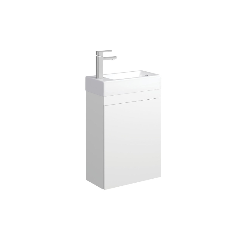 Fienza Edge 450 Ensuite Wall Hung Vanity with Overflow - Satin White