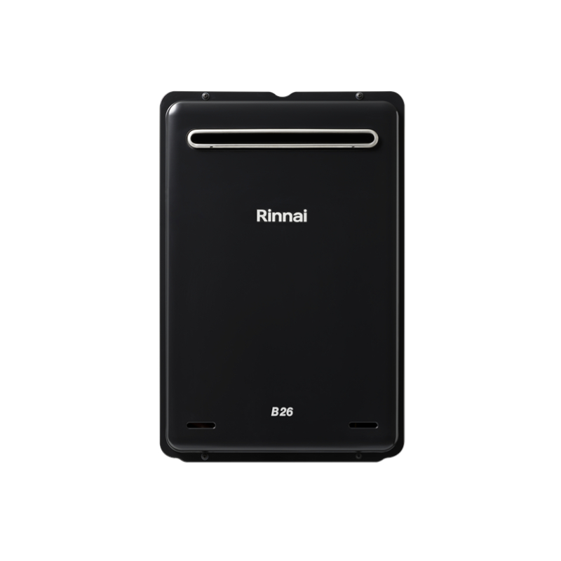 Rinnai B26 Black Continuous Flow Gas Hot Water System 50°C NG