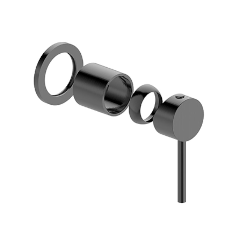 BUK Morgan Rund Wall Mixer Trim Kit Brushed Gun Metal