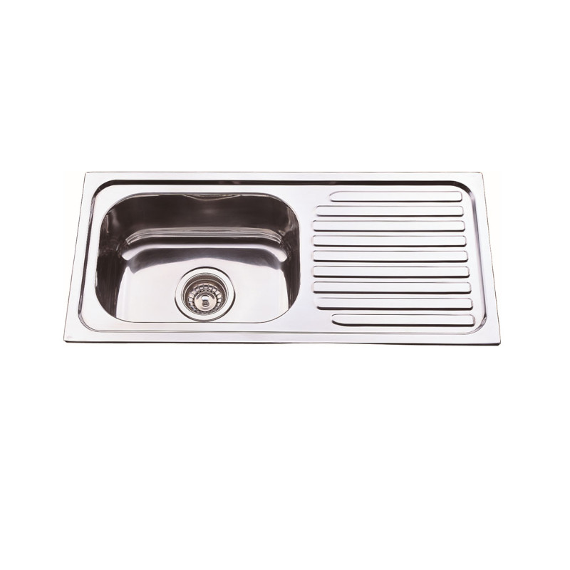 BUK Single Bowl Kitchen Sink with 1 Tap Hole - RHB