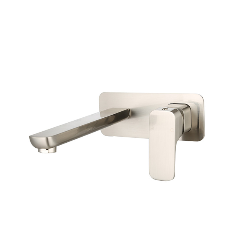 BUK Kompakt Eckig Bath/Basin Mixer With Spout Brushed Nickel